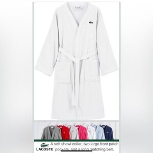 Lacoste White Bathrobe